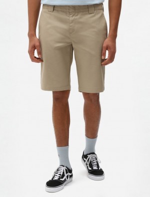 Σορτσ ανδρικα Dickies Slim Fit Χακί | 809671704