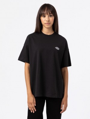 μπλουζακια γυναικεια Dickies Summerdale Short Sleeve μαυρα | 851517125
