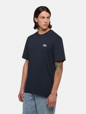 μπλουζακια ανδρικα Dickies Summerdale Short Sleeve σκουρο μπλε | 232515722