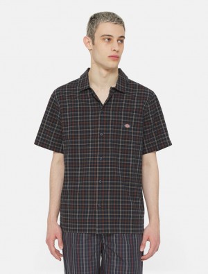 πουκαμισα ανδρικα Dickies Surry Short Sleeve σκουρο μπλε | 65538426