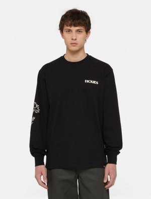 μπλουζακια ανδρικα Dickies Timberville Long Sleeve μαυρα | 658279612