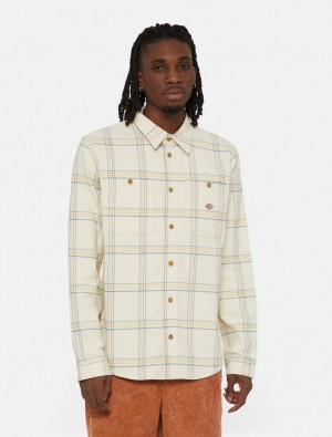 πουκαμισα ανδρικα Dickies Warrenton Long Sleeve Χακί | 717070856