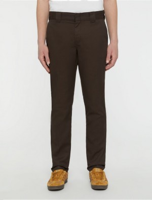 παντελόνι εργασίας ανδρικα Dickies 872 Slim Fit σοκολάτα | 855053055