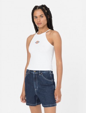 Μπλουζακια Αμανικα γυναικεια Dickies Chain Lake ασπρα | 100598332