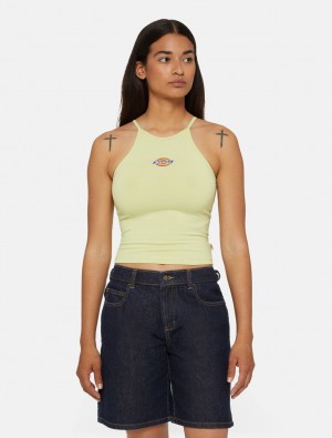 Μπλουζακια Αμανικα γυναικεια Dickies Chain Lake κίτρινα | 259357732