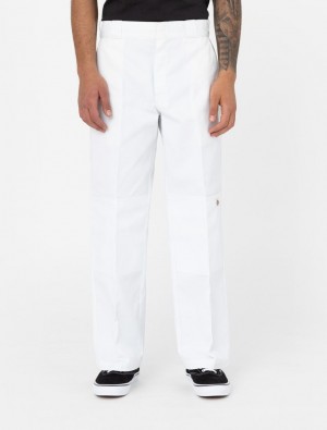 παντελόνι εργασίας ανδρικα Dickies Double Knee ασπρα | 489210427