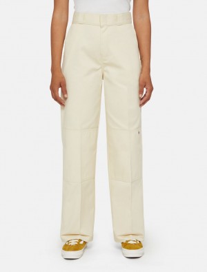 παντελόνι εργασίας γυναικεια Dickies Double Knee ασπρα | 566566311