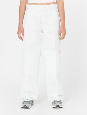 παντελόνι εργασίας γυναικεια Dickies Double Knee ασπρα | 799590836