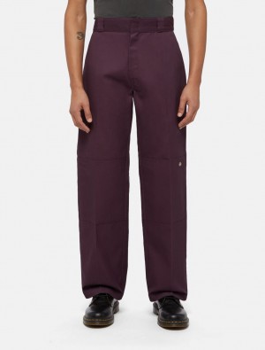 παντελόνι εργασίας ανδρικα Dickies Double Knee μωβ | 92764087