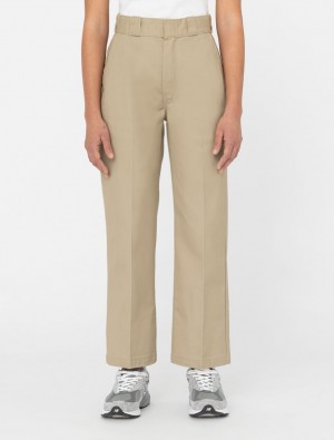 παντελόνι εργασίας γυναικεια Dickies Elizaville Χακί | 758446261