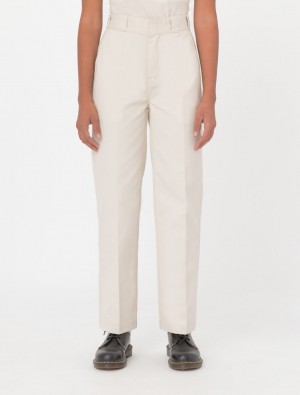 παντελόνι εργασίας γυναικεια Dickies Elizaville ασπρα | 902814892