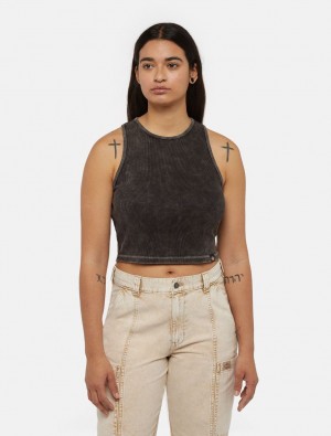 Μπλουζακια Αμανικα γυναικεια Dickies Newington Knitted μαυρα | 210922158