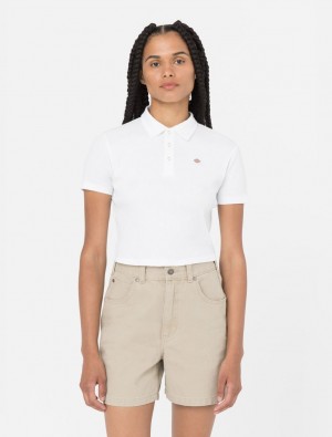 μπλουζακια πολο γυναικεια Dickies Tallasee ασπρα | 824577518