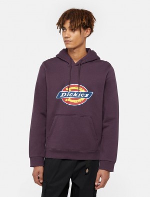 Φουτερ με Κουκουλα ανδρικα Dickies Icon Logo μωβ | 246970916