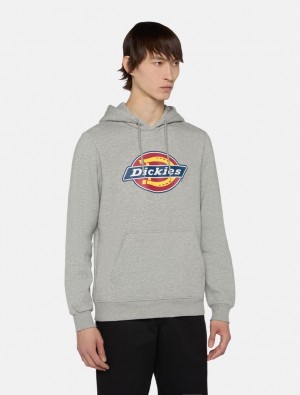 Φουτερ με Κουκουλα ανδρικα Dickies Icon Logo γκρι | 468706474