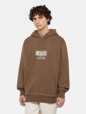 Φουτερ με Κουκουλα ανδρικα Dickies Philipsburg καφε | 87906351