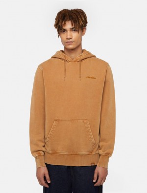 Φουτερ με Κουκουλα ανδρικα Dickies Plentywood καφε | 127154991